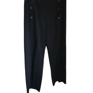 La Boutique Navy Blue Button Front Dress Pants Size 12